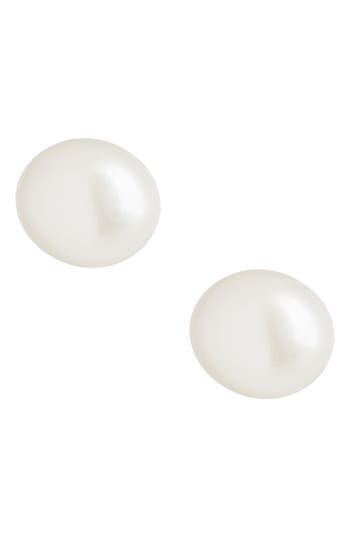 Sterling Forever Sterling Silver Baroque Pearl Stud In Silver