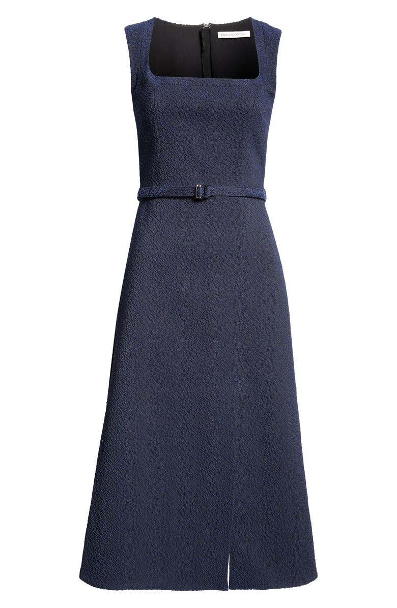 Emilia Wickstead Pinah Belted Cotton Blend Bouclé Dress, Alternate, color, 