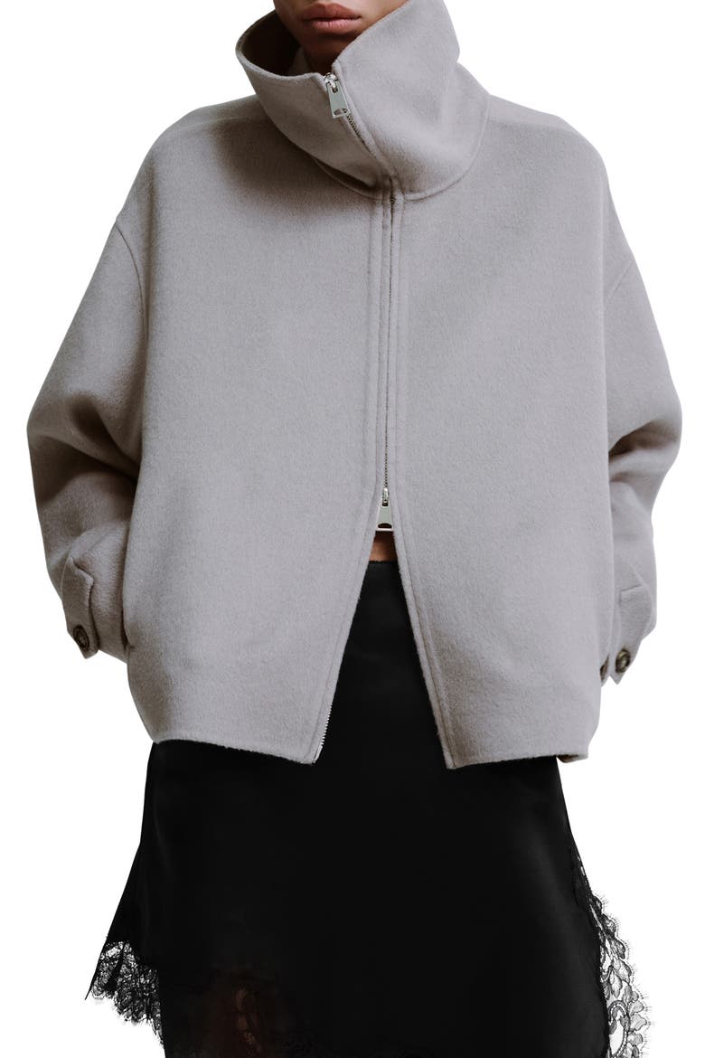 Wool Blend Jacket, Main, color, GREY