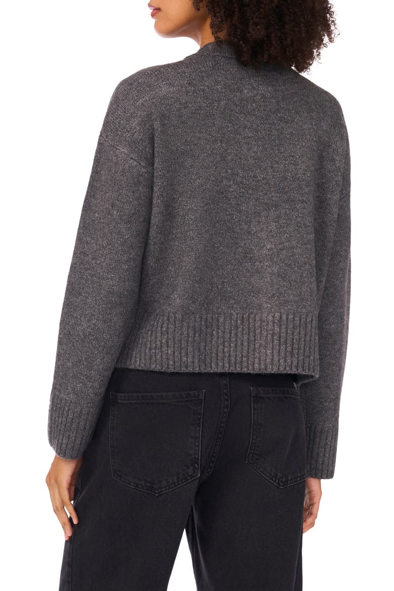 Zip Knit Sweater, Alternate, color, MEDIUM HEATHER GREY