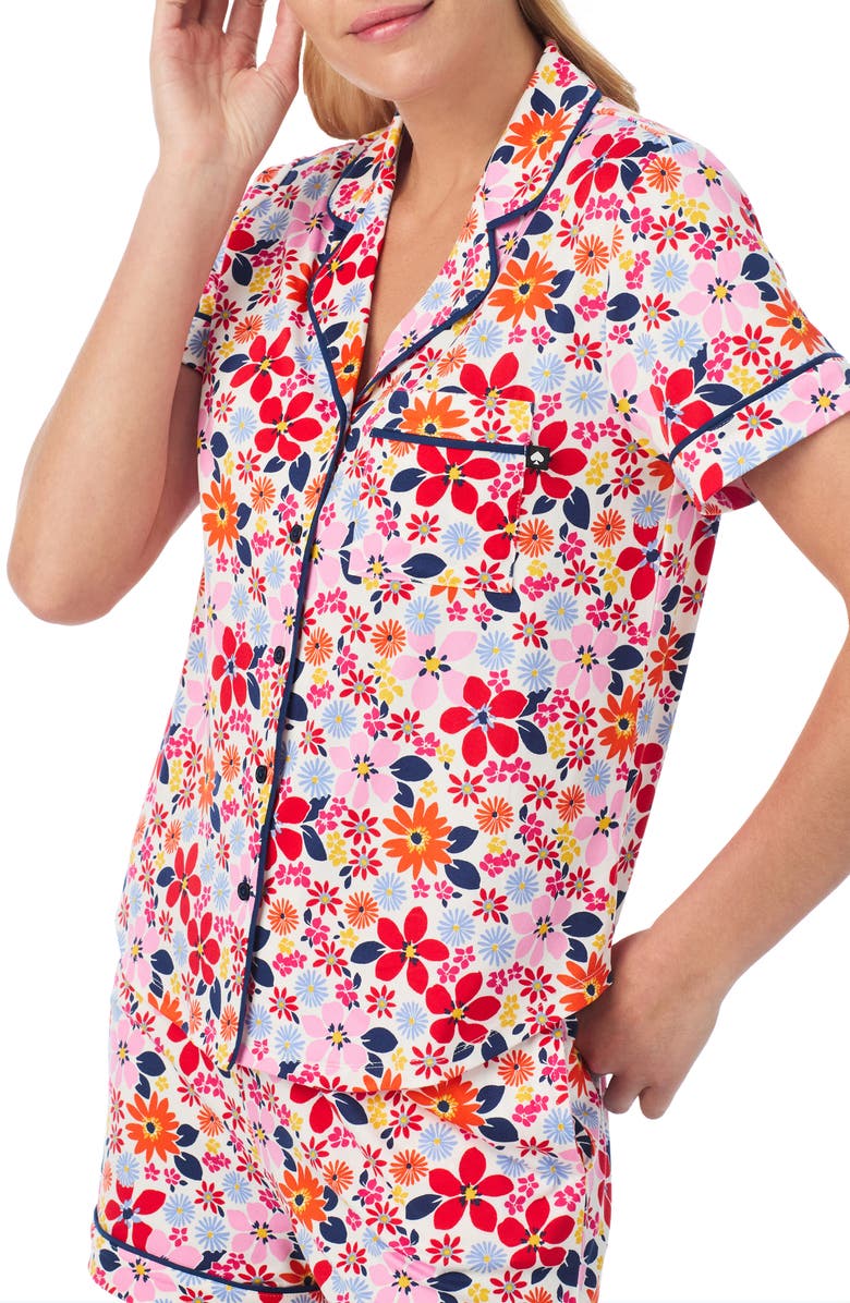 Kate Spade New York print short pajamas, Alternate, color, Pink Multi Print