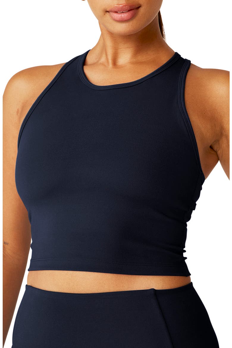 PowerBeyond Strive Crop Tank, Main, color, AFTER DARK NAVY