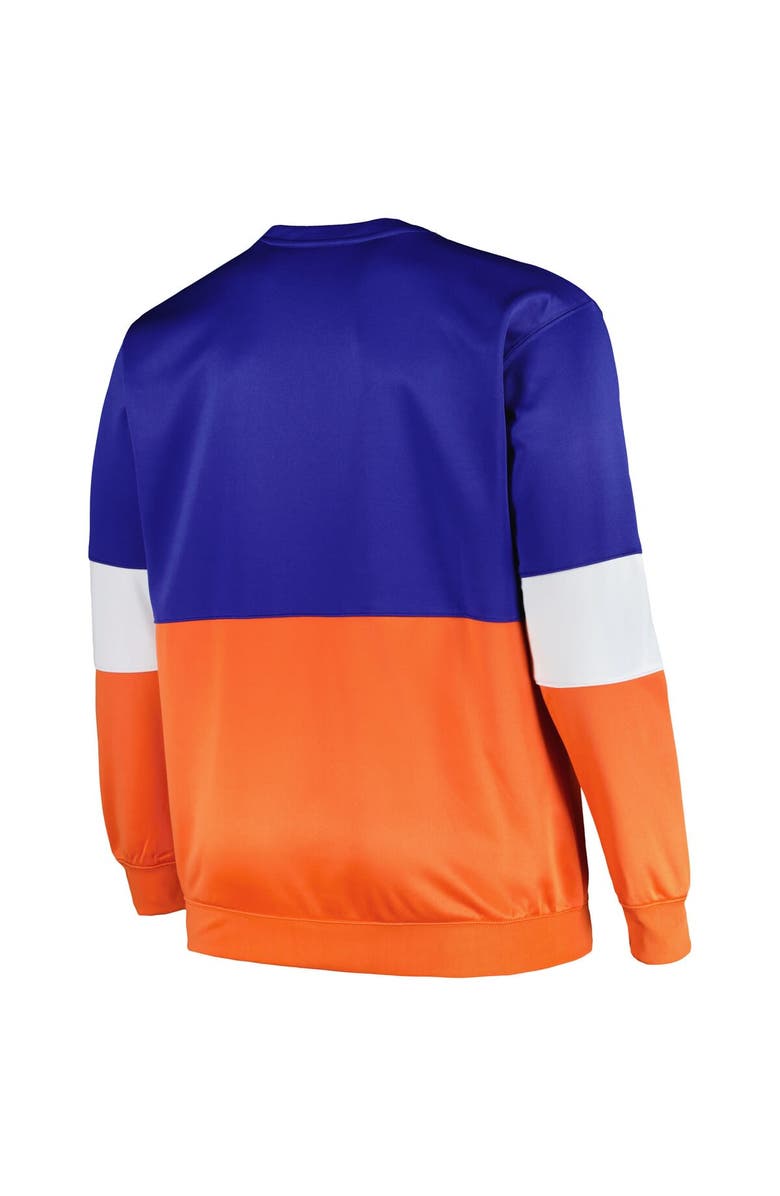 FANATICS Men's Fanatics Branded Blue/Orange New York Knicks Big & Tall Split Pullover Sweatshirt, Alternate, color, Blue