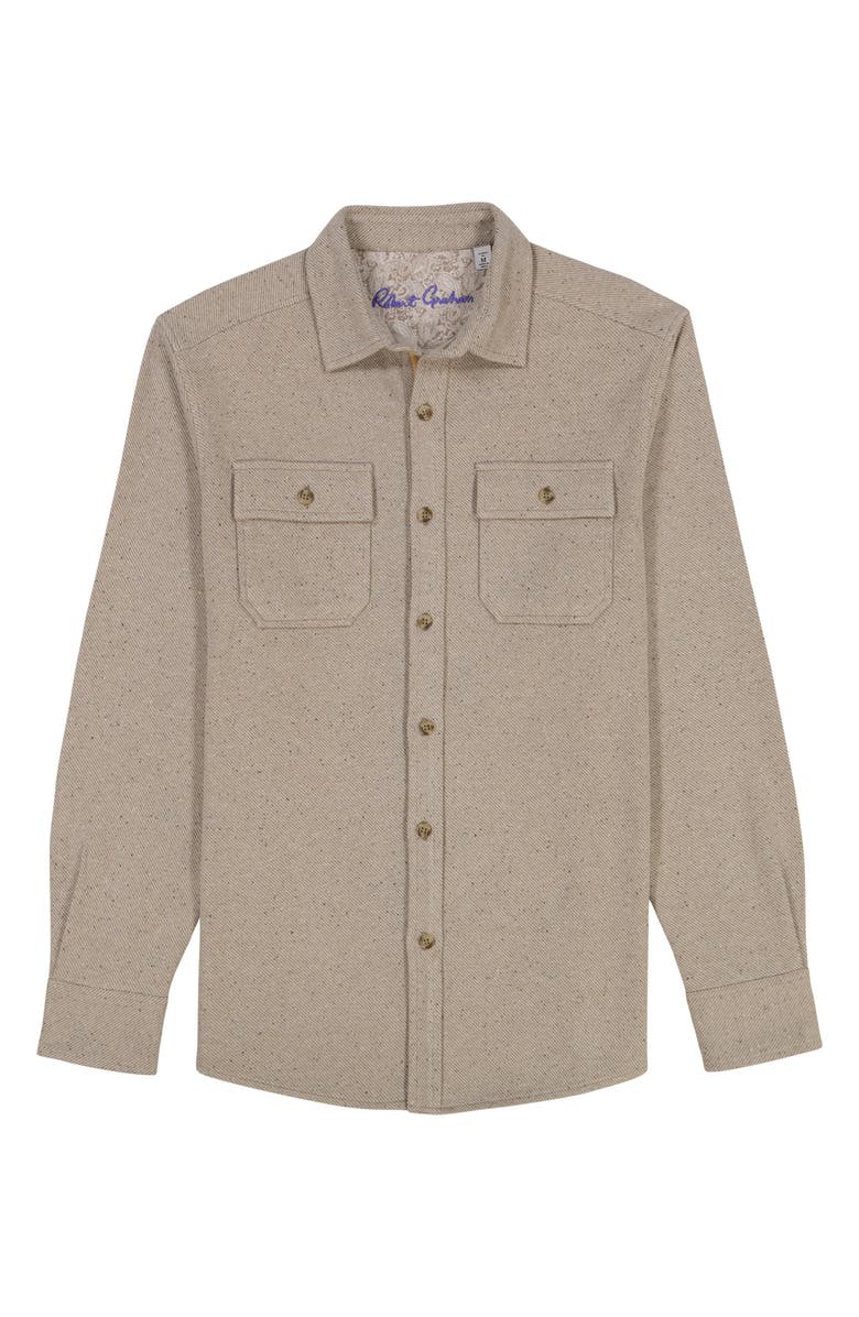 Robert Graham Vigano Knit Overshirt, Alternate, color, Oatmeal