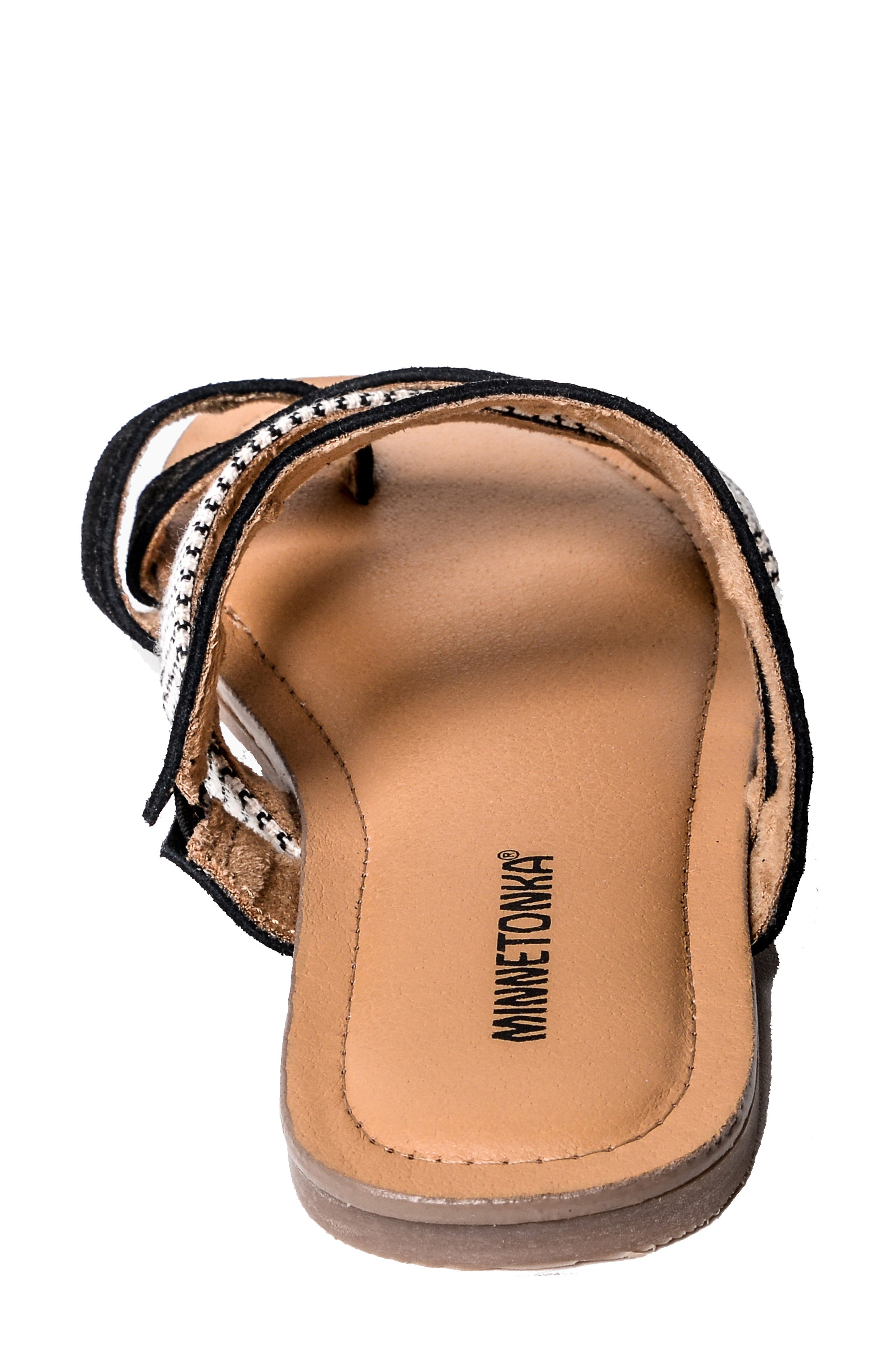 Minnetonka Faribee Strappy Sandal, Alternate, color, 