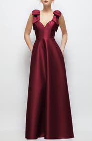 Alfred Sung Bow Detail Ball Gown