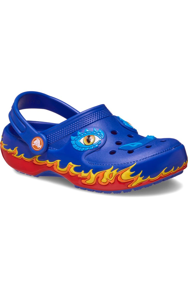 CROCS Kids' Classic Iam Dragon Lights Clog, Main, color, Blue Bolt