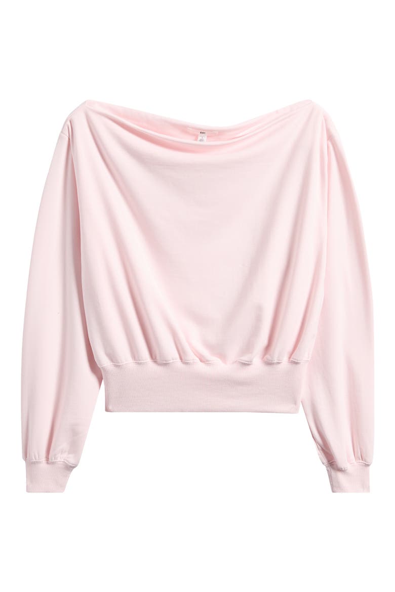 Off the Shoulder Sweatshirt, Main, color, PINK PRIMROSE