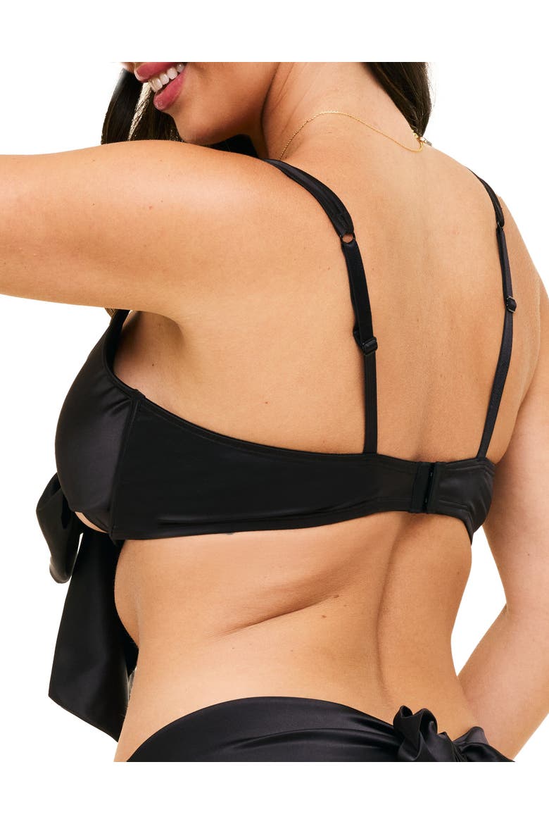 Gynger Unlined Quarter Cup Bra, Alternate, color, Black