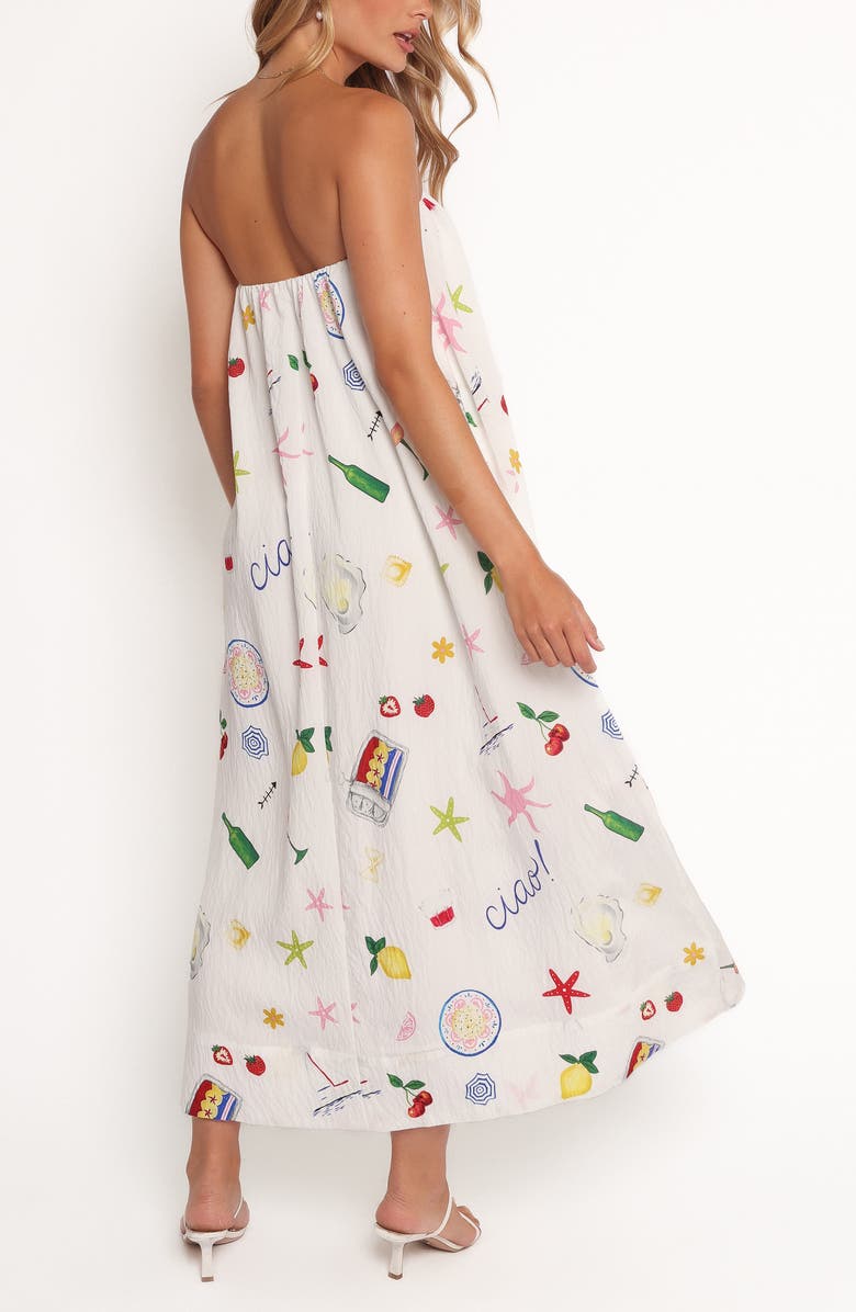 Petal & Pup Celia Mixed Print Strapless Maxi Dress, Alternate, color, Multi