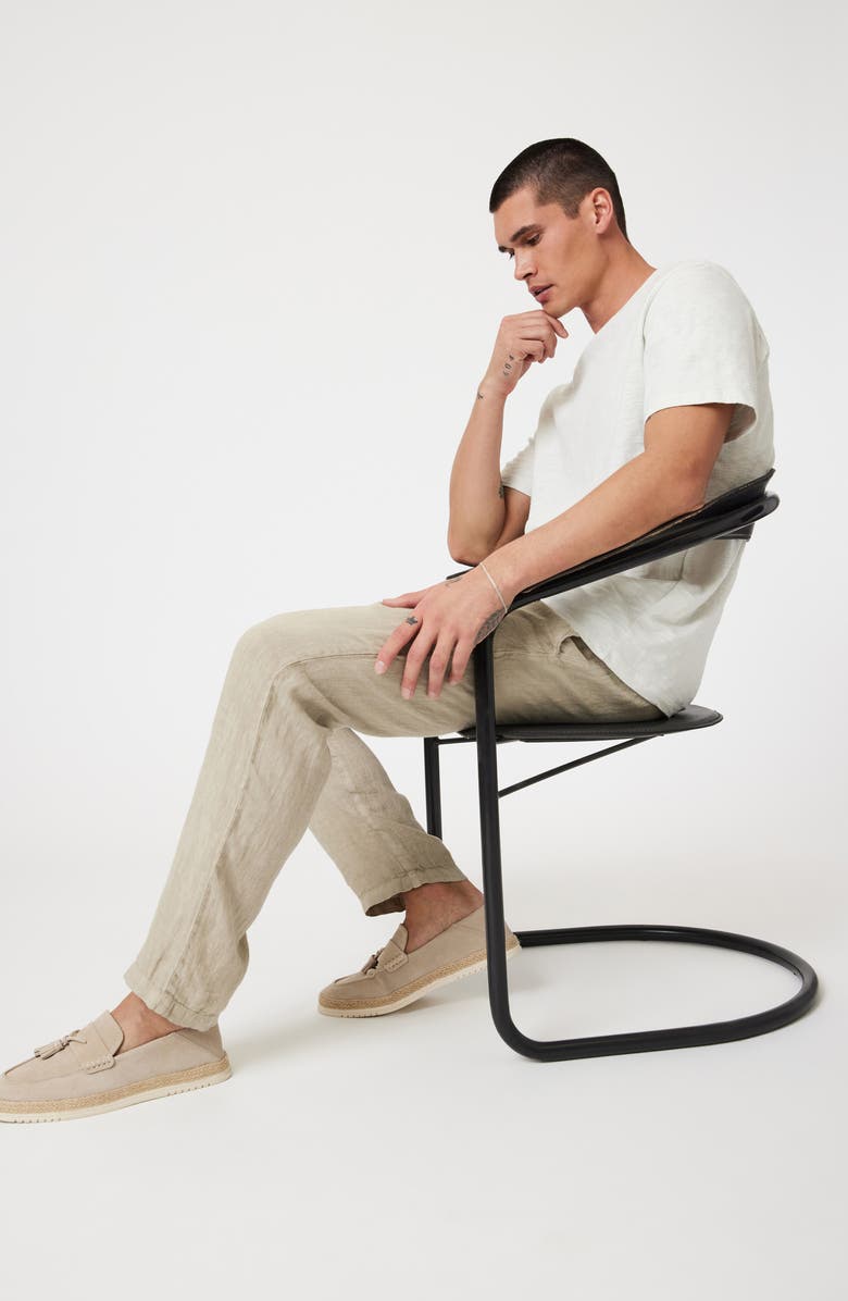 Mavi Jeans Drawstring Linen Pants, Alternate, color, Feather Gray