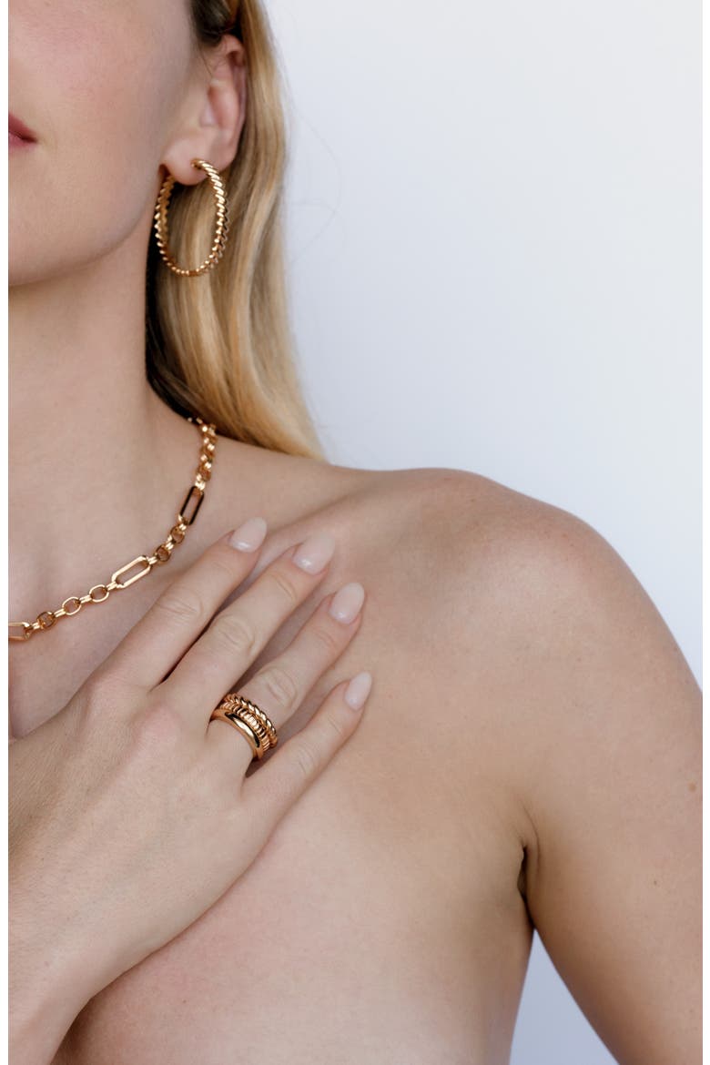 The Kiara Set of 3 Rings, Alternate, color, GOLD