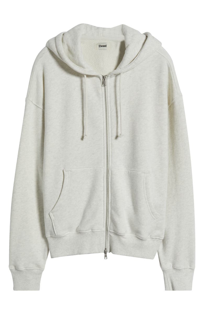 Elwood Core Oversize Terry Full Zip Hoodie, Alternate, color, Vintage Snow Heather