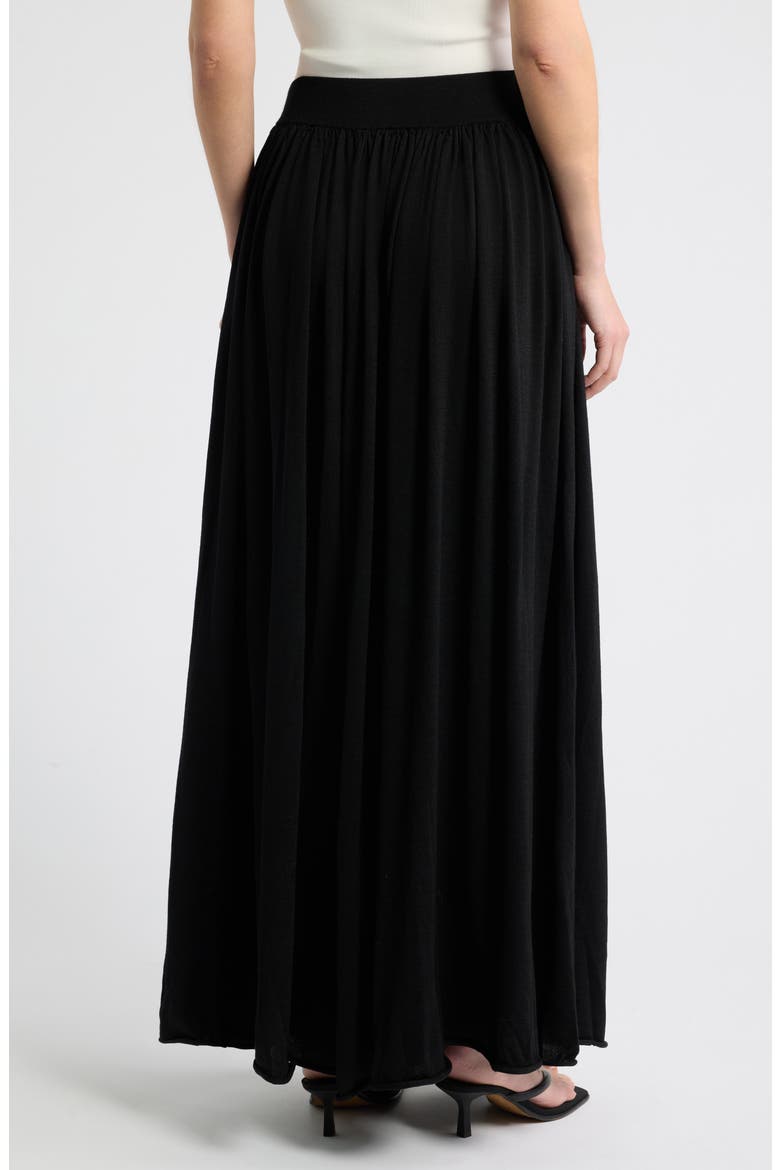Semisheer Knit Maxi Skirt, Alternate, color, BLACK