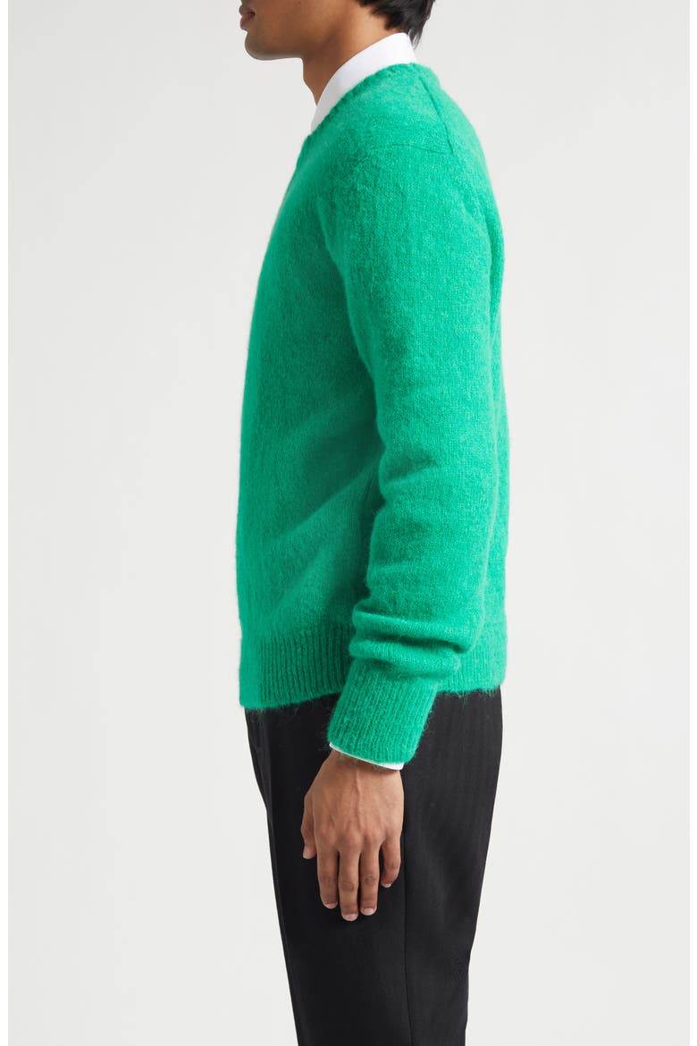 Alpaca Blend Crewneck Sweater, Alternate, color, BRIGHT GREEN