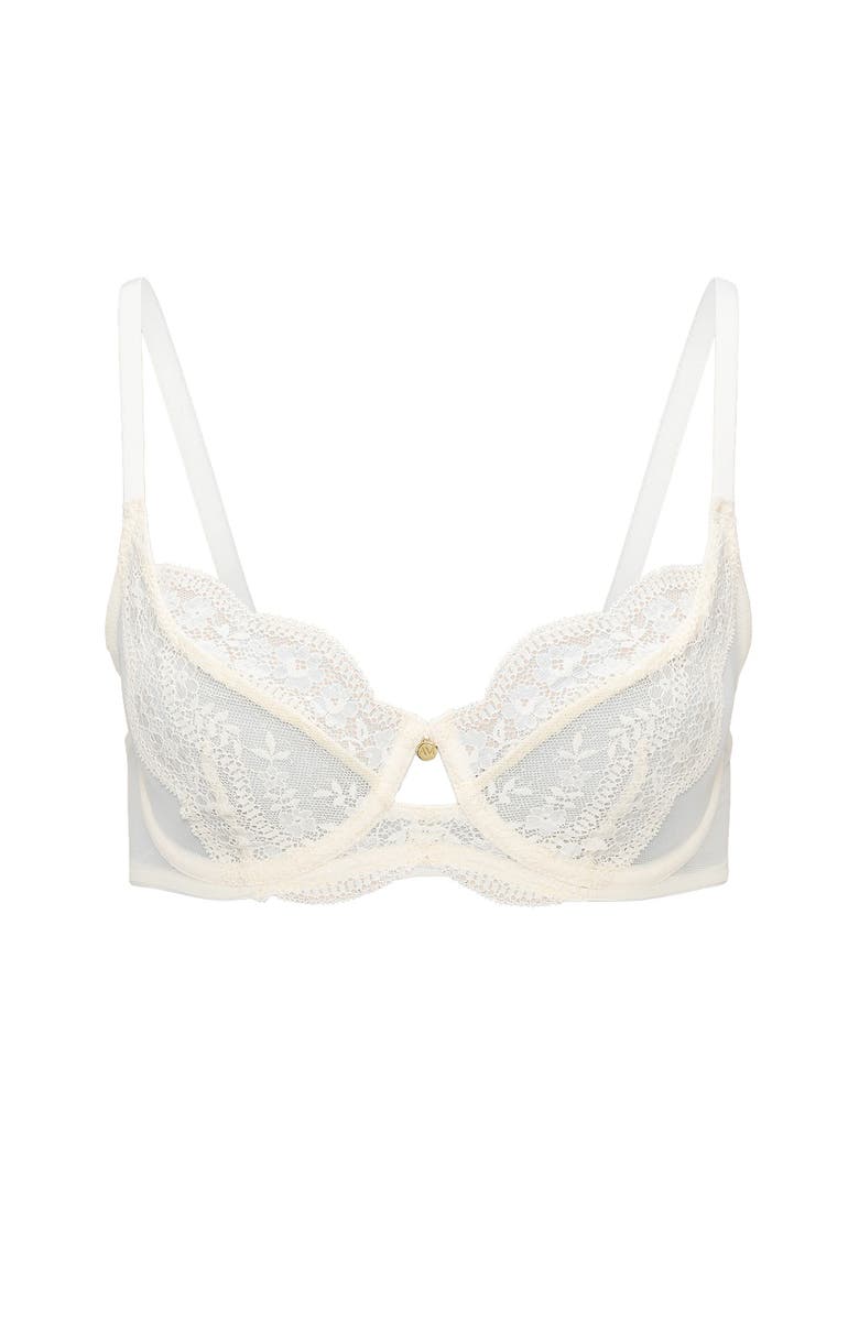 Adore Me Elea Unlined Full Coverage Bra, Alternate, color, White