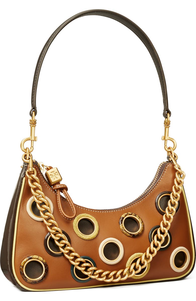 Tory Burch Mercer Grommet Small Crescent Bag, Alternate, color,