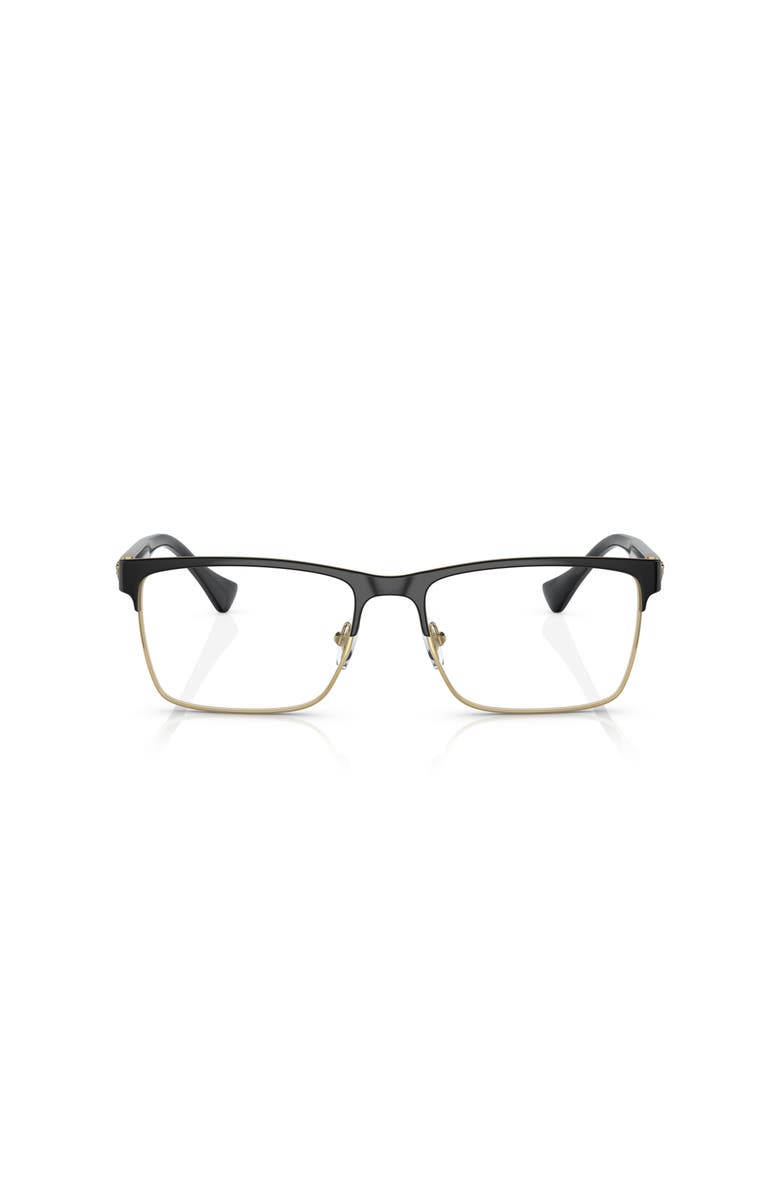 Versace 56mm Rectangle optical glasses, Alternate, color, Black