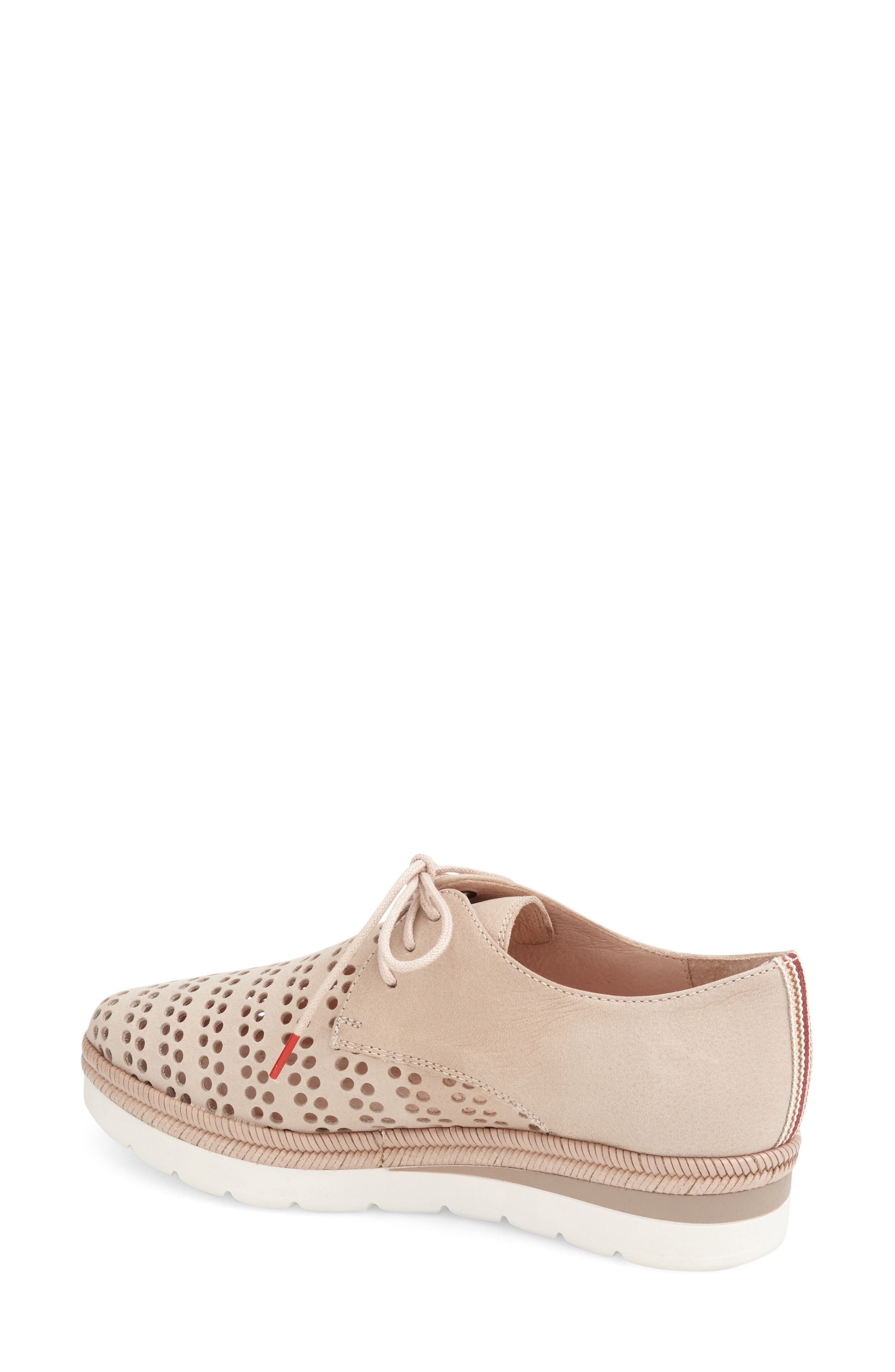 'Laken' Perforated Platform Derby, Alternate, color, NOUGAT LEATHER