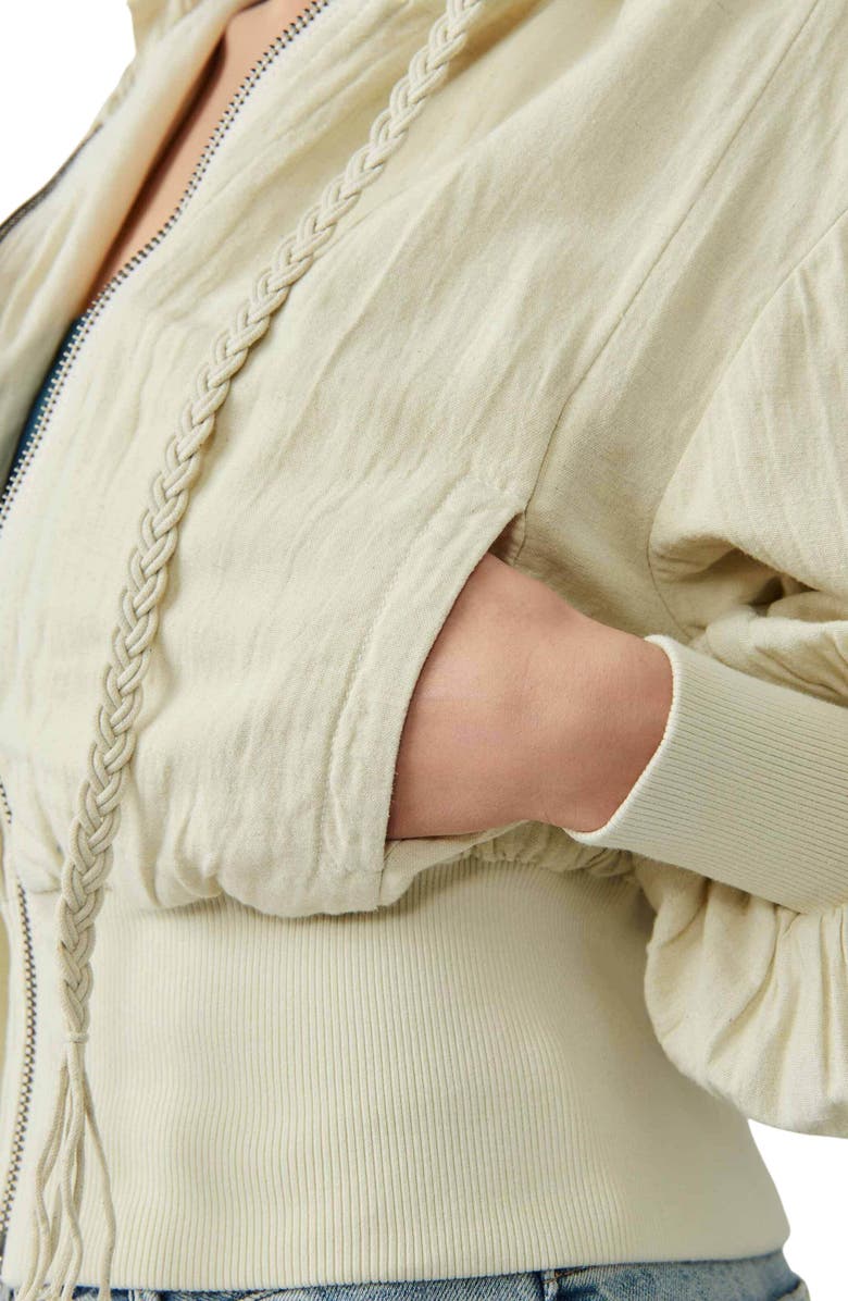 Free People Hannah Hooded Beach Bomber Jacket, Alternate, color, 