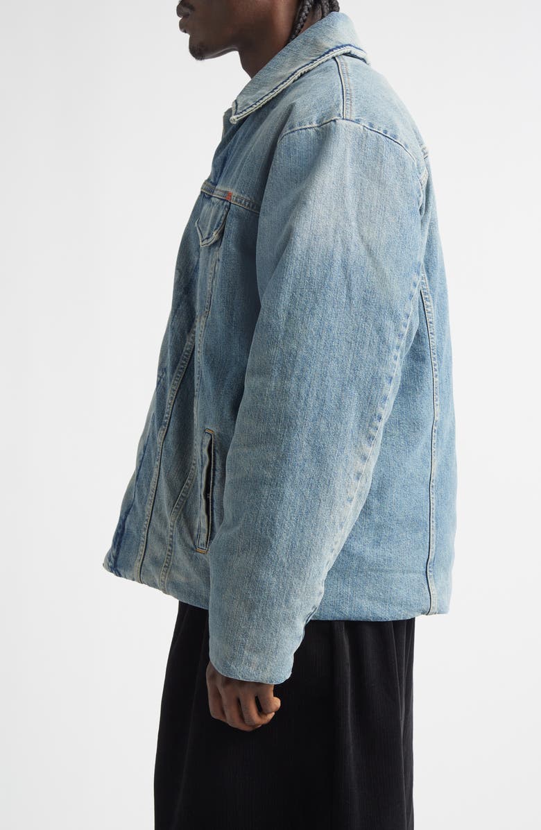 Martine Rose Padded Denim Jacket, Alternate, color, Blue