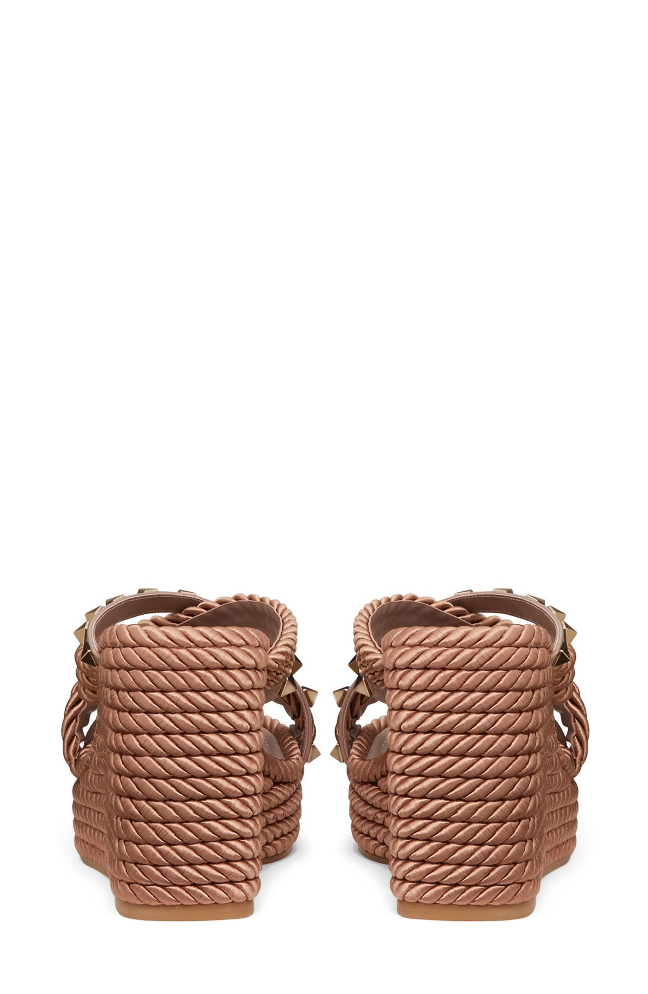 Valentino Garavani Rockstud Strappy Platform Wedge, Alternate, color, 