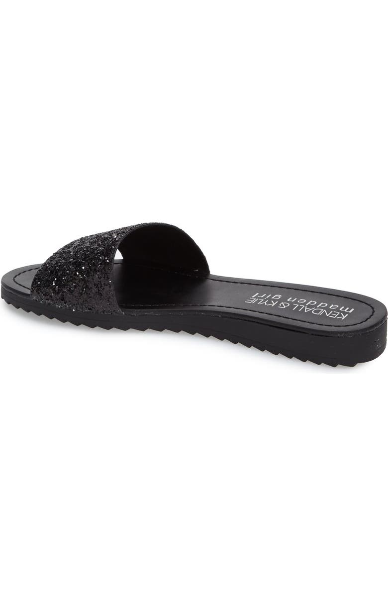 KENDALL + KYLIE Madden Girl 'Sakii' Glitter Slide Sandal, Alternate, color,