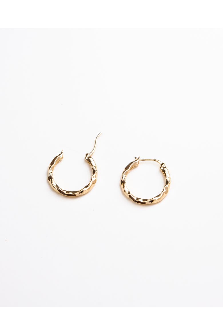 Elliot Textured Hoops, Alternate, color, Recycled Gold Vermeil