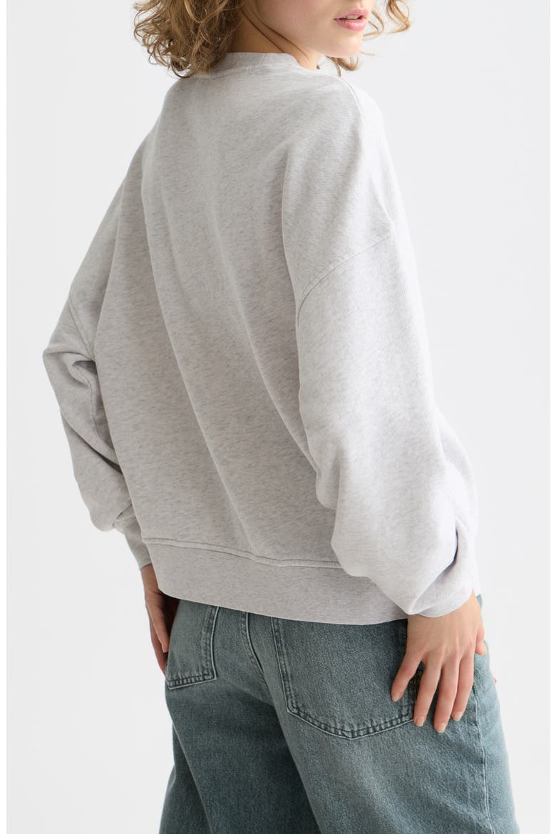 Oversize Graphic Cotton Sweatshirt, Alternate, color, GREY MELANGE