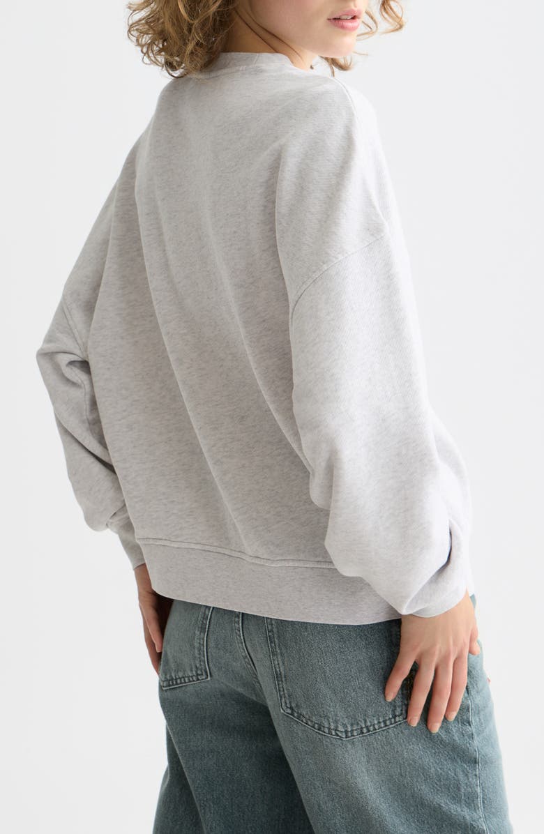 Scotch & Soda Oversize Graphic Cotton Sweatshirt, Alternate, color, Grey Melange