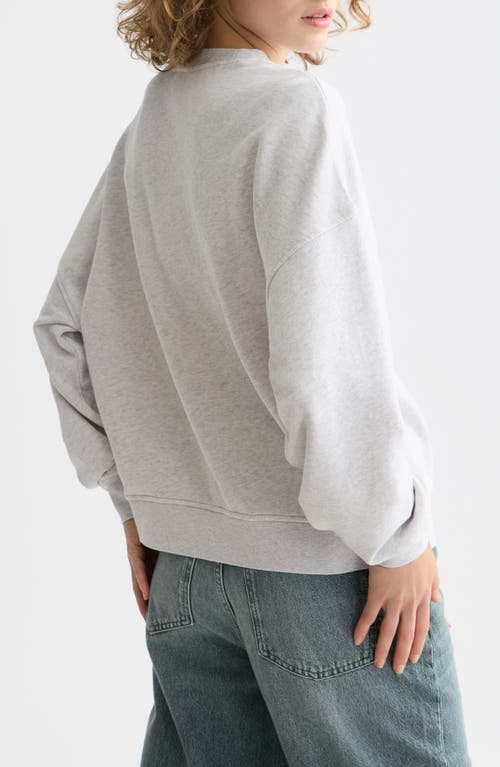 Scotch & Soda Oversize Graphic Cotton Sweatshirt In White