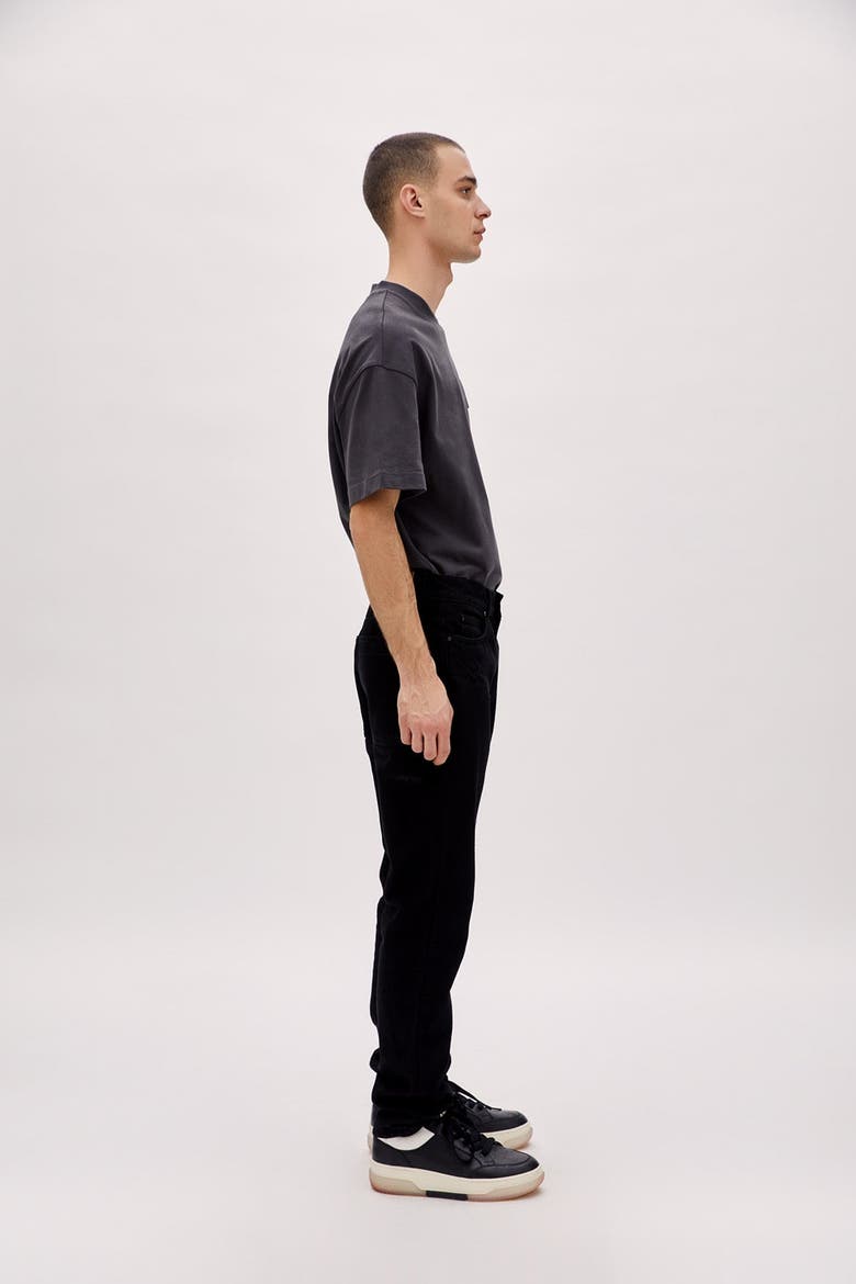 Cotton Straight Denim, Alternate, color, BLACK