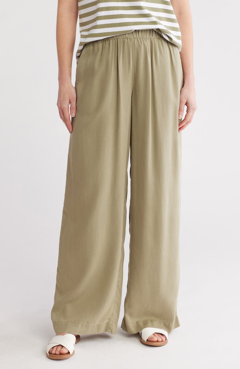 Caslon<sup>®</sup> Wide Leg Tencel<sup>™</sup> Lyocell Pants, Main, color,