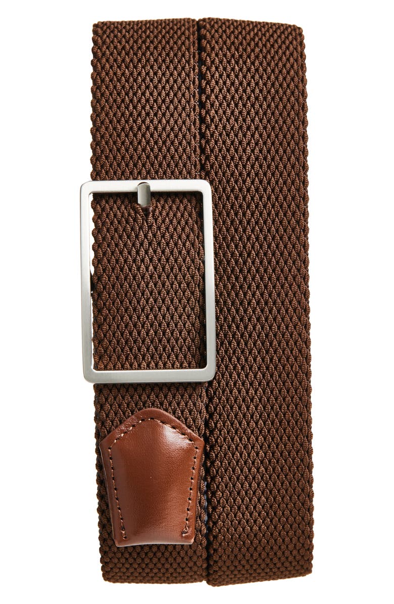NORDSTROM RACK Clayton Reversible Woven Belt, Main, color, Brown- Navy