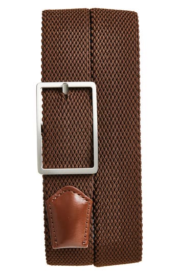 Nordstrom Rack Clayton Reversible Woven Belt In Brown- Navy
