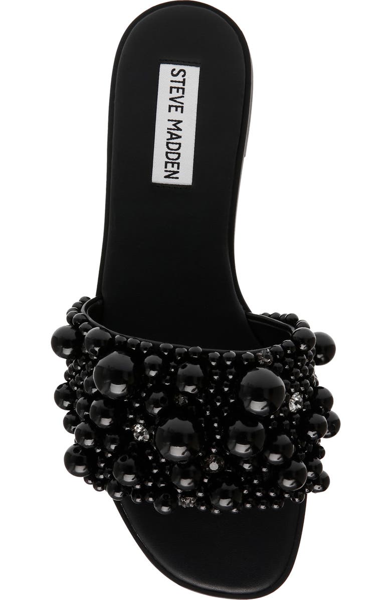 Steve Madden Knicky Imitation Pearl Embellished Slide Sandal, Alternate, color,