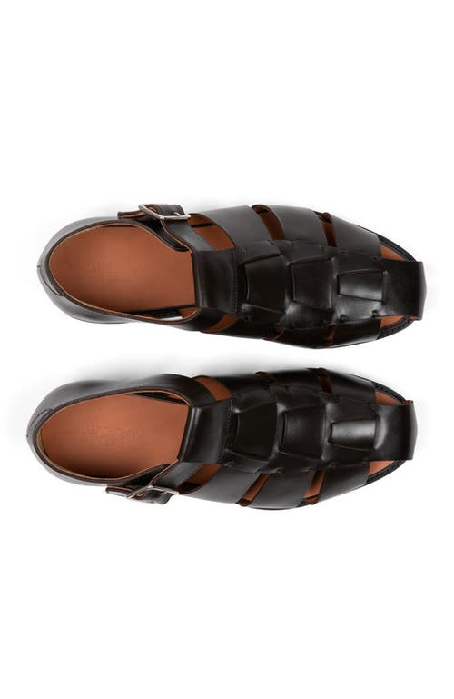 Anthony Veer Mariner Fisherman Sandel In Chestnut Grain Brown