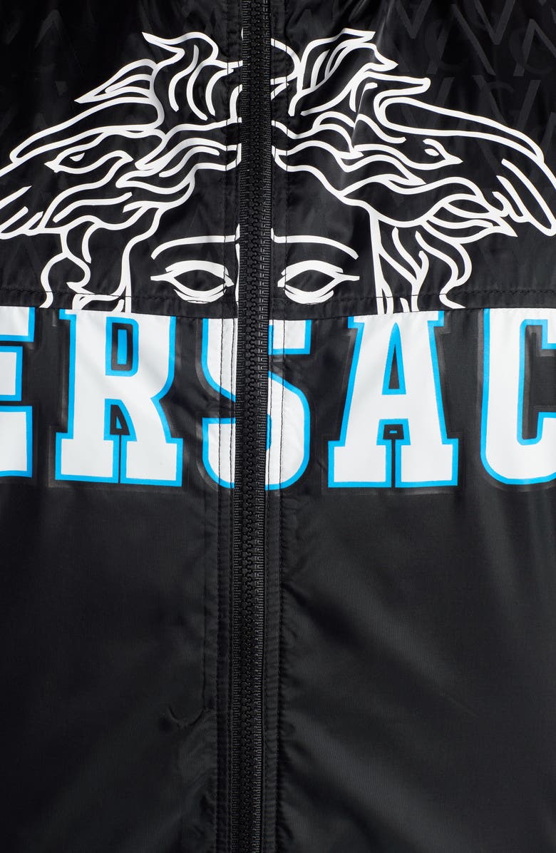 Versace Medusa Hooded Nylon Jacket, Alternate, color, 