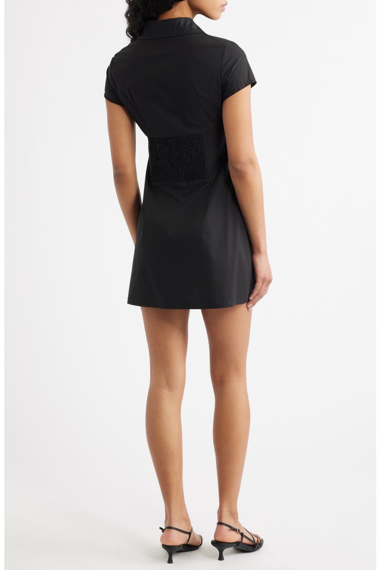 Motley Mini Shirtdress, Alternate, color, BLACK