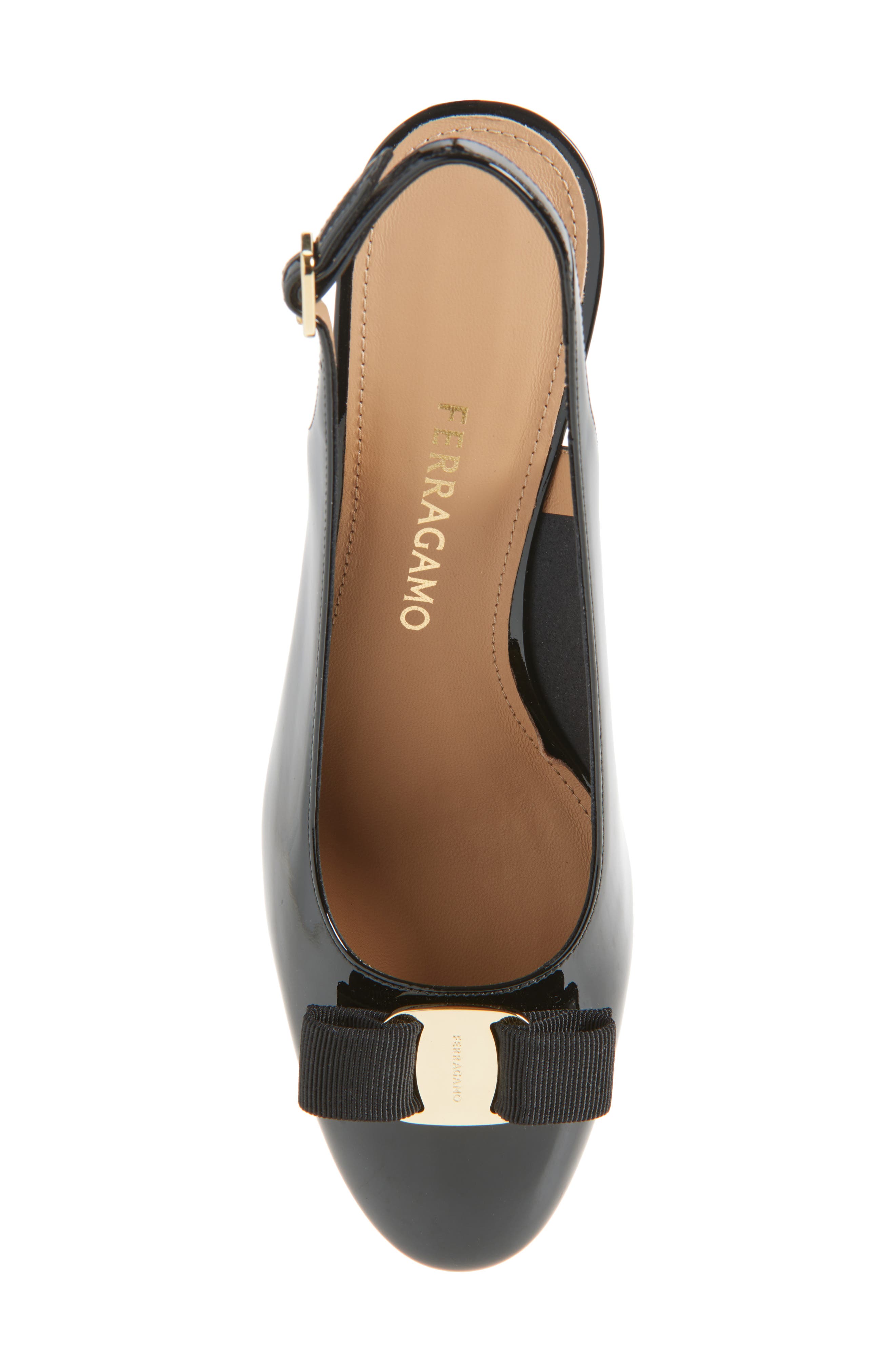 FERRAGAMO Vetty Slingback Pump, Alternate, color, Nero Biscotto