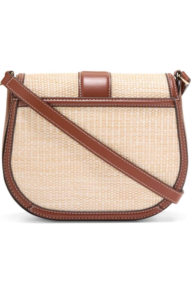 Cole Haan Marina Saddle Crossbody Bag, Alternate, color, Natural Straw Tan Trim
