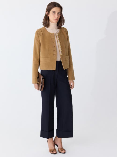 Callas Milano Aubrey Cropped Jacket In Brown