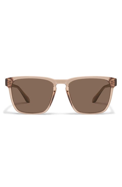 Unplugged 56mm Polarized Square Sunglasses