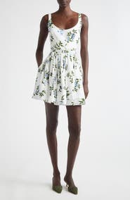 Emilia Wickstead Eglantine Lilac, Lilies & Cherry Print Organic Cotton Minidress