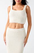 GUESS Remi Square Neck Cropped Sweater Tank