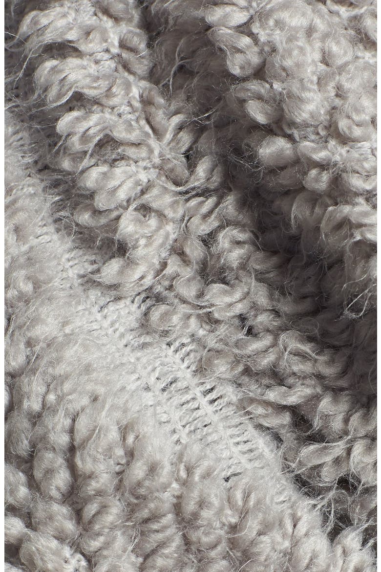 Popcorn Stitch Infinity Scarf, Alternate, color, HEATHER GREY