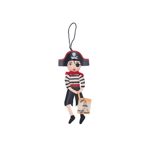 Jogger Pirate Tin Gathered Traditions Joe Spencer Halloween Ornament