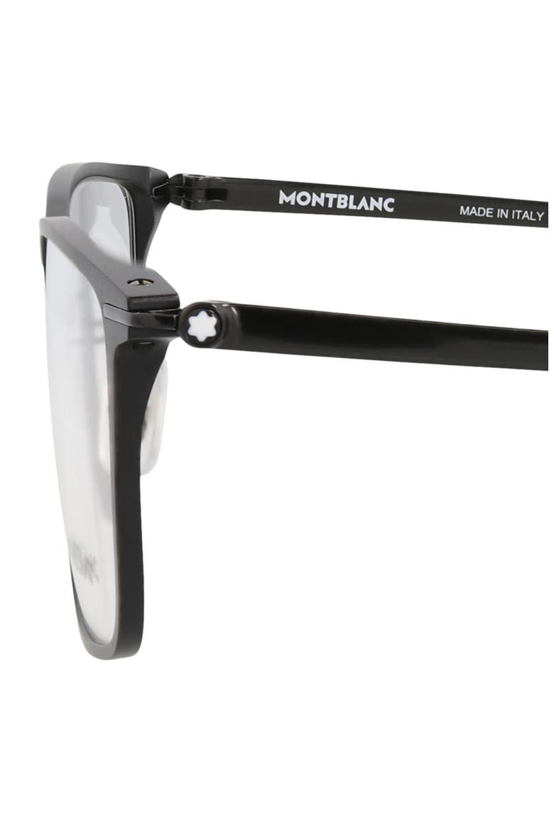 54mm Rectangular Optical Glasses, Alternate, color, BLACK BLACK TRANSPARENT