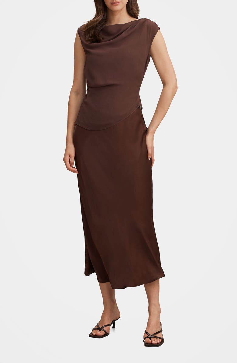 Ever New Aurora 2-Piece Maxi Dress, Main, color, Chocolate