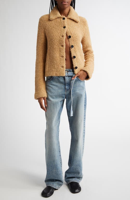 Proenza Schouler Sylvie Bouclé Knit Jacket In Light Camel